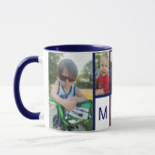 Blue Border Kind Favoriete Initiaal Photo Keepomwi Mok (Links)