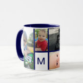 Blue Border Kind Favoriete Initiaal Photo Keepomwi Mok (Voorkant links)