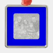 Blue Border Photo Ornament (Voorkant)
