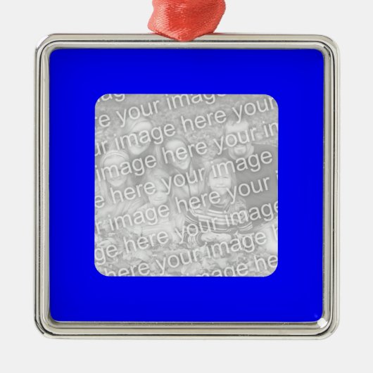 Blue Border Photo Ornament (Voorkant)