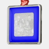 Blue Border Photo Ornament (Links)