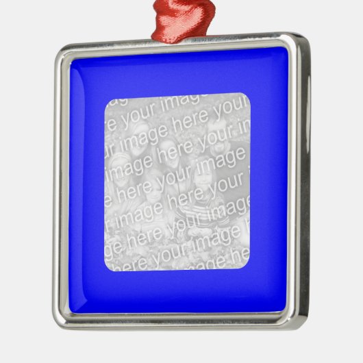 Blue Border Photo Ornament (Links)