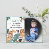 Blue Born Two Be Wild Flat Thank You Card Bedankkaart (Staand voorkant)