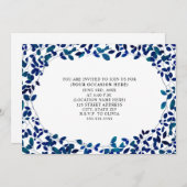 Blue Botanical All Purpose Generic Party Kaart (Voorkant / Achterkant)