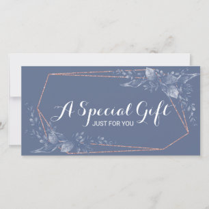 Blue Botanical Greenery Salon Cadeaubonnen