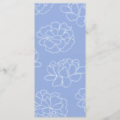Blue Botanical Modern Wedding Menu (Achterkant)