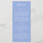 Blue Botanical Modern Wedding Menu (Voorkant)