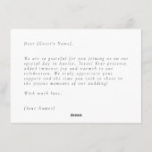 Blue Botanical Modern Wedding Thank You Card Kaart (Achterkant)