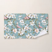 Blue Botanical Spring Dogwood Bad Handdoek (Handdoek)