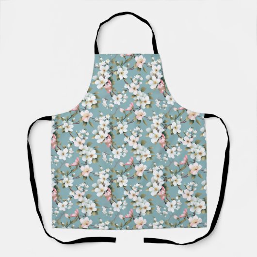 Blue Botanical Spring Dogwood Schort (Voorkant)