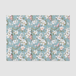 Blue Botanical Spring Dogwood Tissuepapier