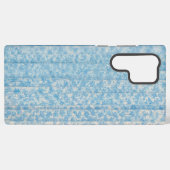 Blue Botanical Stripe Phone Case Samsung Galaxy Hoesje (Achterkant horizontaal)