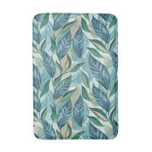 Blue Botanical Wave Modern Pattern Badmat (Voorkant Verticaal)