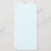 Blue Botanical Wedding Dinner Menu Kaart (Achterkant)