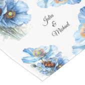 Blue  Botanical  Wreath Wedding Decor Newlyweds Lange Tafelloper (Hoek)