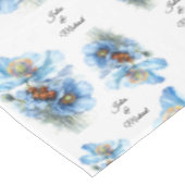 Blue  Botanical  Wreath Wedding Decor Newlyweds Tafelkleed (Gekanteld)