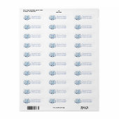 Blue boten & bochten baby shower etiket (Full Sheet)