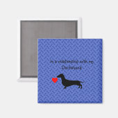 Blue Botten Funny Dachshund Magnet (Voorkant / Achterkant)