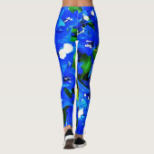 Blue Bougainvillea Leggings (Achterkant)