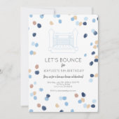Blue Bounce House Party nodigt uit Kaart (Voorkant)