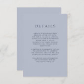 Blue Bouquet | Details van de bruiloft Informatiekaartje (Voorkant / Achterkant)