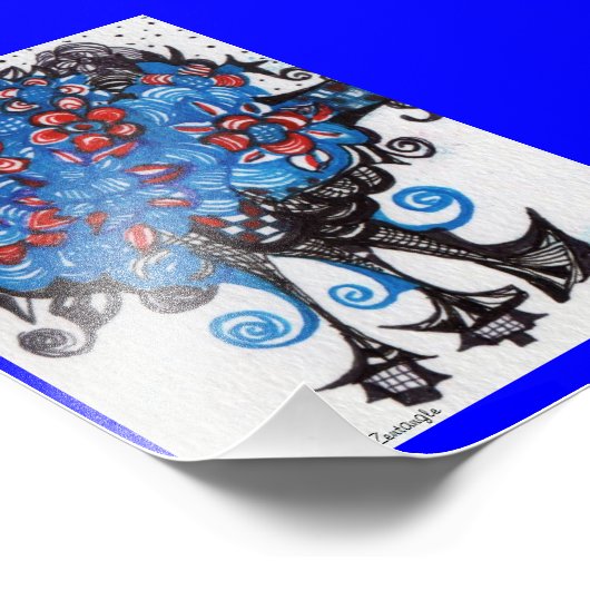 Blue Bouquet Foto Afdruk (Hoek)