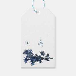 Blue Bouquet Summer Gift Label Cadeaulabel