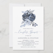 Blue Bouquet | Waterverf Floral Couples Shower Kaart (Voorkant)