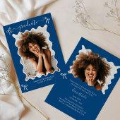 Blue Bow afstudeerfeest uitnodiging