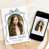  Blue Bow Arch Foto Afstuderen Aankondiging