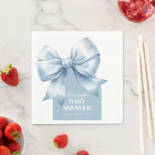 Blue Bow Baby Boy Elegant Baby Shower Servet (Insitu)