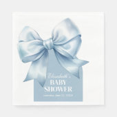 Blue Bow Baby Boy Elegant Baby Shower Servet (Voorkant)