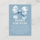 Blue Bow Baby Boy Elegant Books for Baby Informatiekaartje (Voorkant)