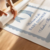 Blue Bow Baby Boy Shower Welkomstbord Poster