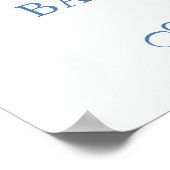 Blue Bow Baby Boy Shower Welkomstbord Poster (Hoek)