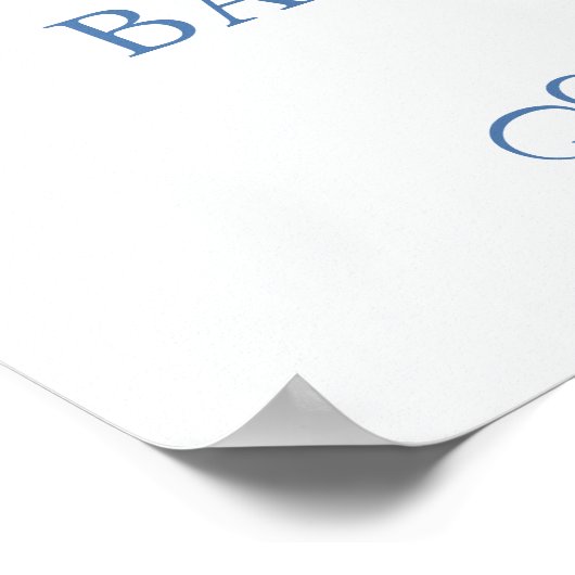 Blue Bow Baby Boy Shower Welkomstbord Poster (Hoek)