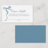 Blue Bow Baby Diaper Request Enclosure Kaart (Voorkant / Achterkant)