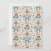 Blue Bow Baby foto geboorteaankondiging Aankondiging (Achterkant)