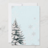 Blue Bow Baby Het is koud buiten Baby shower Kaart (Achterkant)