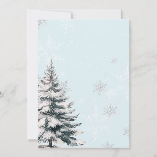 Blue Bow Baby Het is koud buiten Baby shower Kaart (Achterkant)