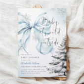Blue Bow Baby Het is koud buiten Baby shower Kaart
