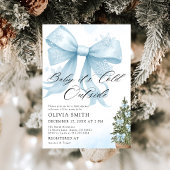 Blue Bow Baby Het is koud buiten Baby shower Kaart