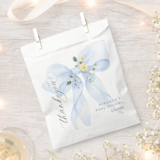 Blue Bow Baby in Bloom bloemendank u Bedankzakje (Geknipt)