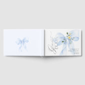 Blue bow Baby in Bloom wildflower Baby shower Gastenboek (Volledig)