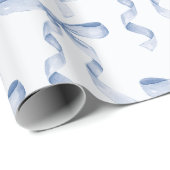 Blue Bow Baby of Vrijgezellenfeest, Verjaardagsfee Cadeaupapier (Rol Hoek)