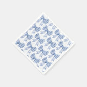 Blue Bow Baby of Vrijgezellenfeest, Verjaardagsfee Servet (Hoek)