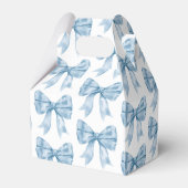 Blue Bow-Baby shower Bedankdoosjes (Achterkant)