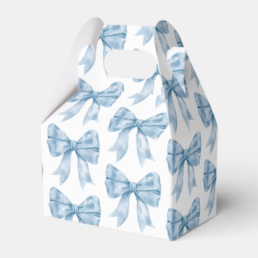 Blue Bow-Baby shower Bedankdoosjes (Achterkant)