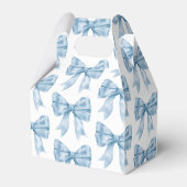 Blue Bow-Baby shower Bedankdoosjes (Voorkant Zijde)