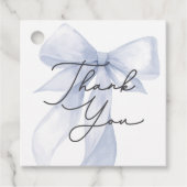Blue Bow Baby shower Bedankt voor je steun Bedankjes Labels (Voorkant)